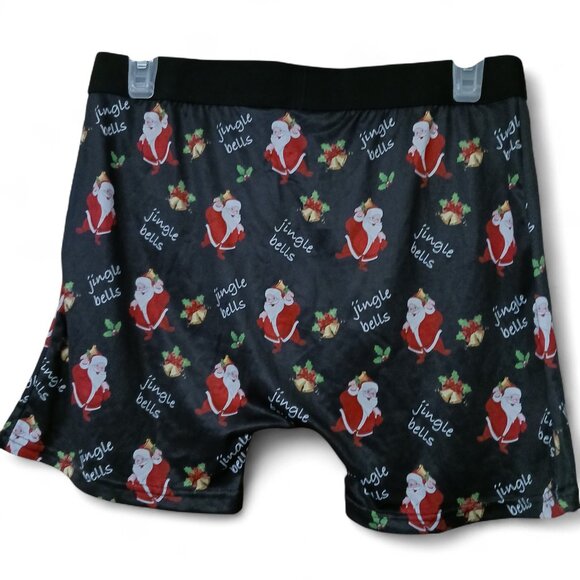🎄🎁NWT Silky Christmas Boxer Briefs SANTA Jingle Bells Size L🎄🎁 - Picture 6 of 8